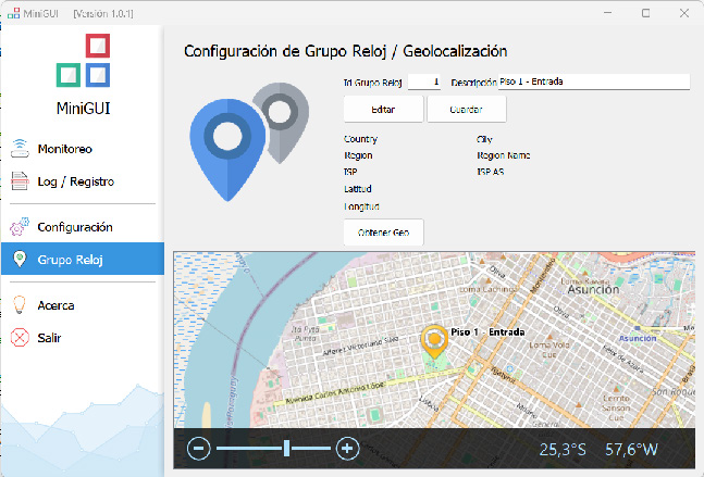 Configuración de grupo de dispositivos y geolocalización