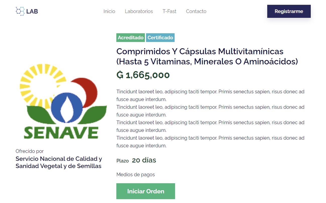 Ficha de un ensayo con precio, plazo y acreditación