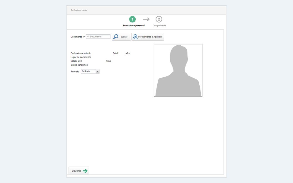Solicitud de certificado de trabajo en el portal de trámites